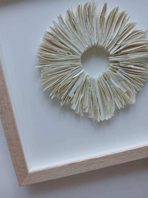 30x30cm relief papirværk, indrammet  billede 4