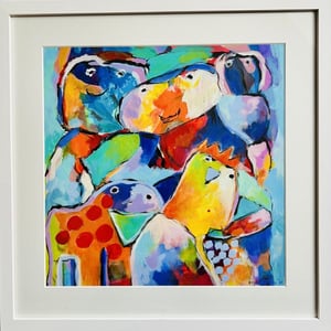 Maleri i glas og ramme – produktbillede