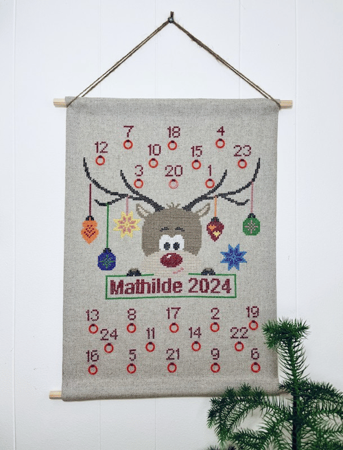 Christmas with Rudolph julekalender 2039-1 Str. 38 x 56 cm.