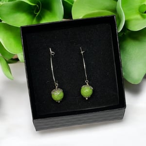 Grønne øreringe  – produktbillede