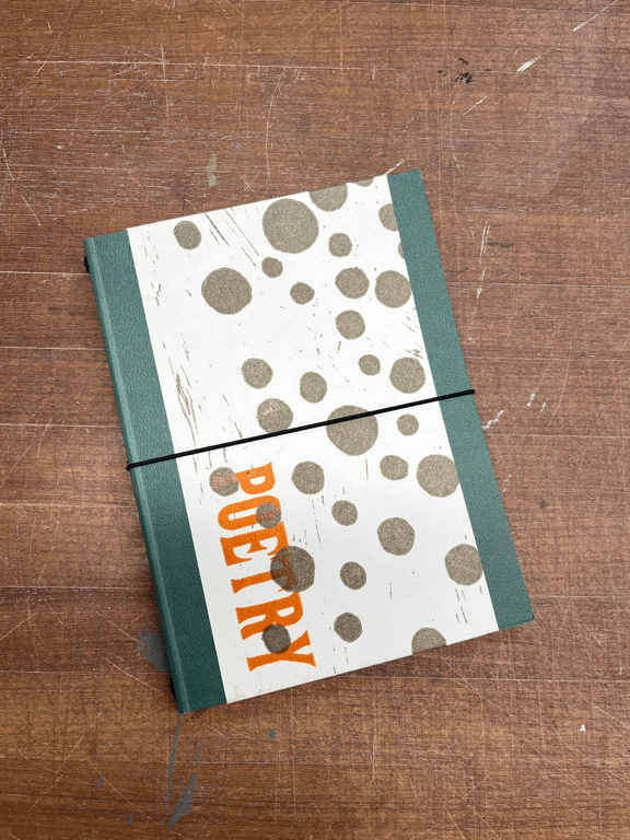 Notesbog med kunsttryk, Poetry, grøn