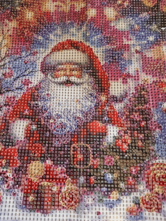 Et pænt jule billede med en julemanden den er 30 ×30 