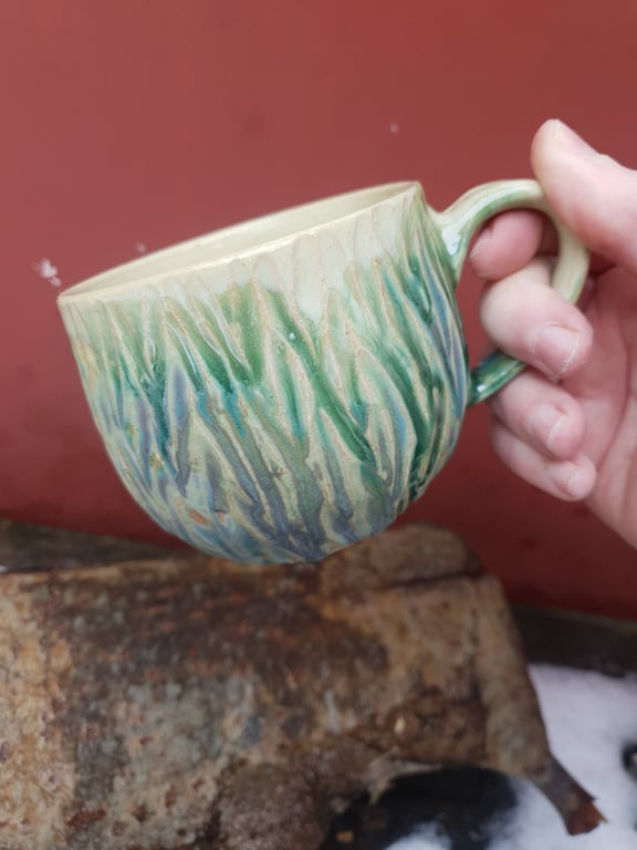 Stor kop med hank (3,5 dl) billede 5