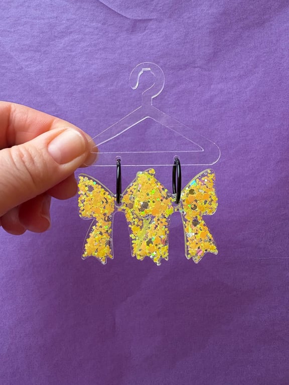 Big ass bows i creol (gul glimmer)