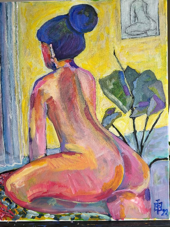 Qroquis - akryl på lærred - 40 x 50 cm 