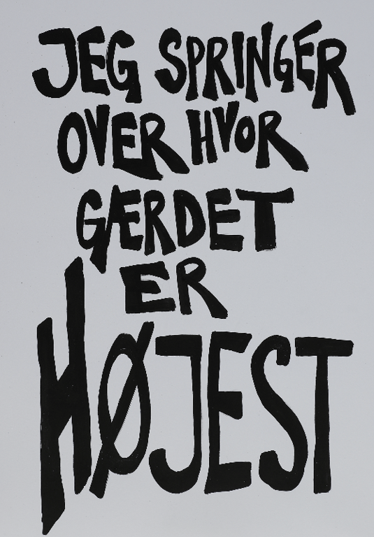 Jeg springer over hvor gærdet er højest