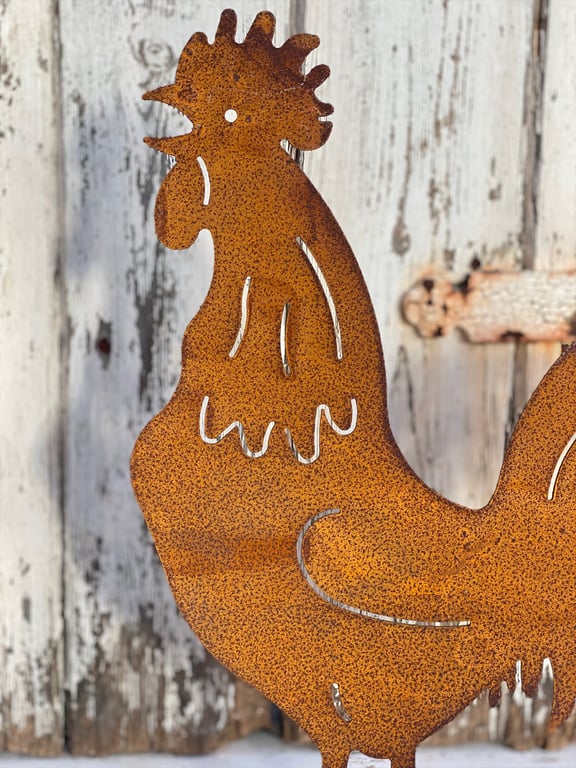 Hane - Stående i rust. billede 2