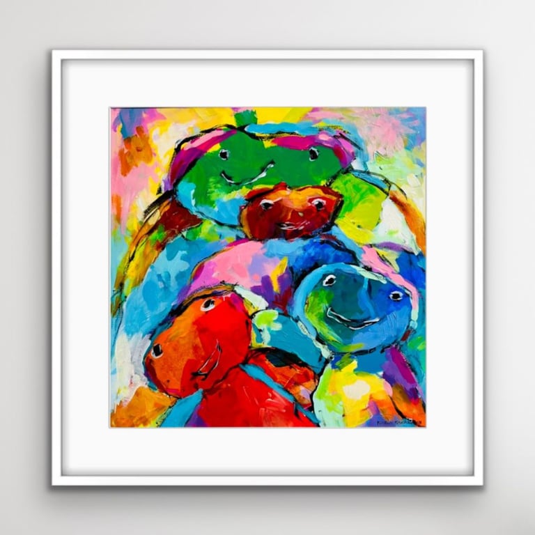 Maleri i glas og ramme