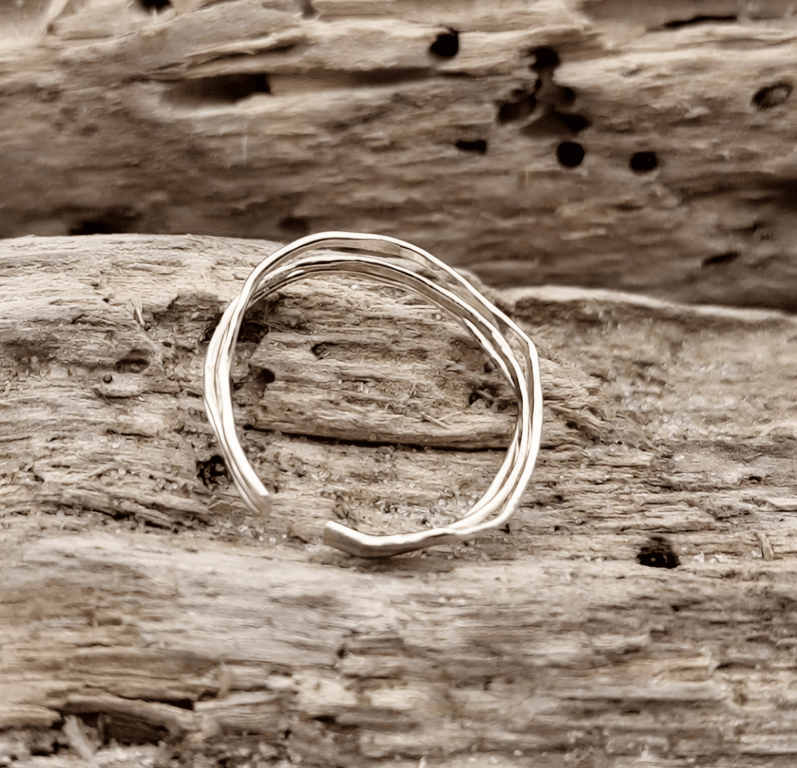 Ear-cuff eller tå ring - 3 dobbelt. billede 2