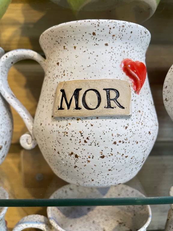 Keramik krus med tekst - MOR billede 2