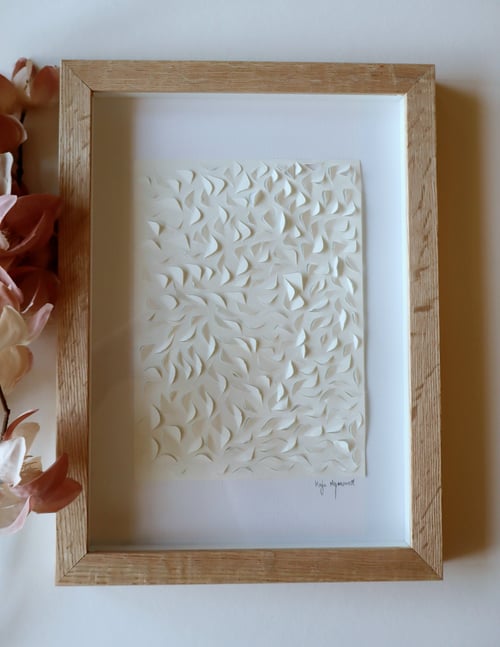 A4, 3D papercut, indrammet 