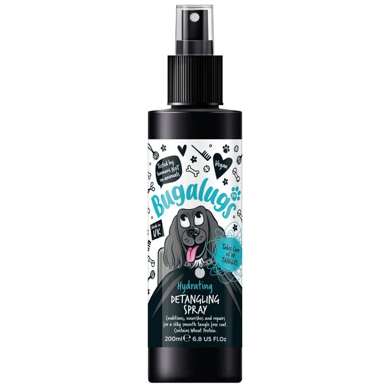 Bugalugs Parfumefri Fugtgivende Spray til filtret pels (200ml)