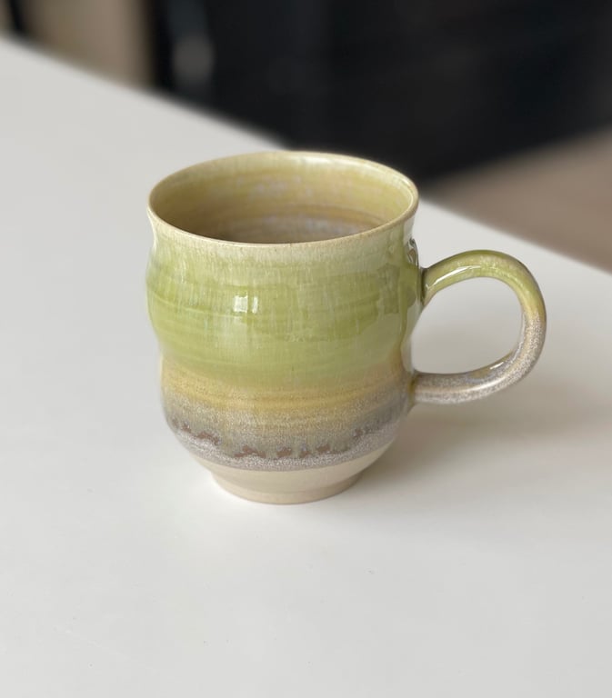 Buet kop, skifergrå / lys grøn