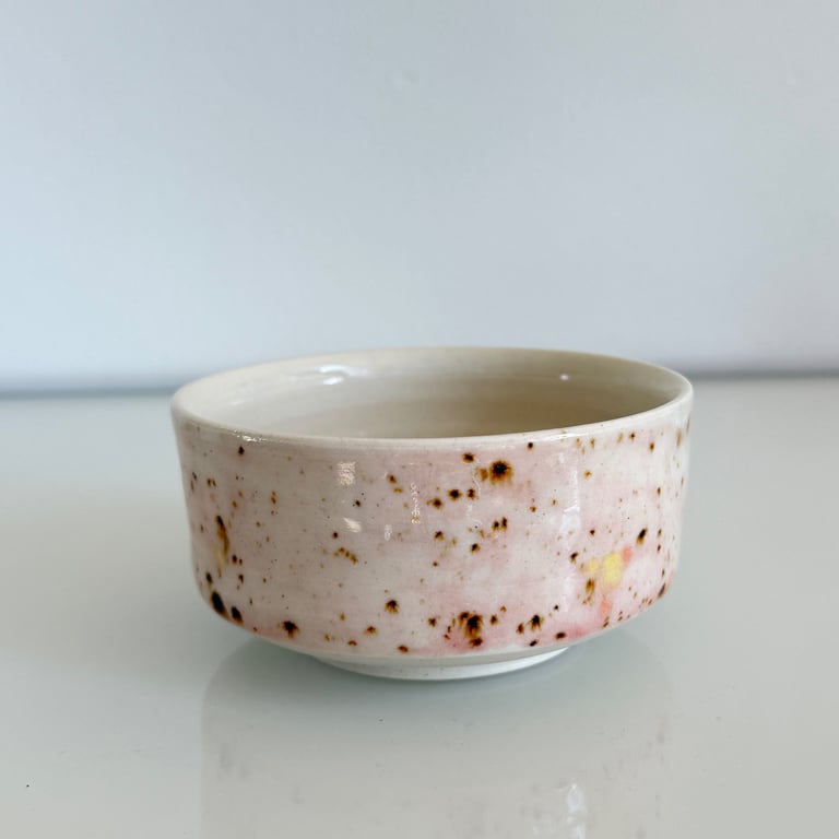 Skål beige/rosa/brun