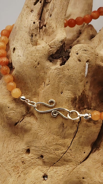 Solstens halskæde / armbånd, sølv - 38 cm. billede 2