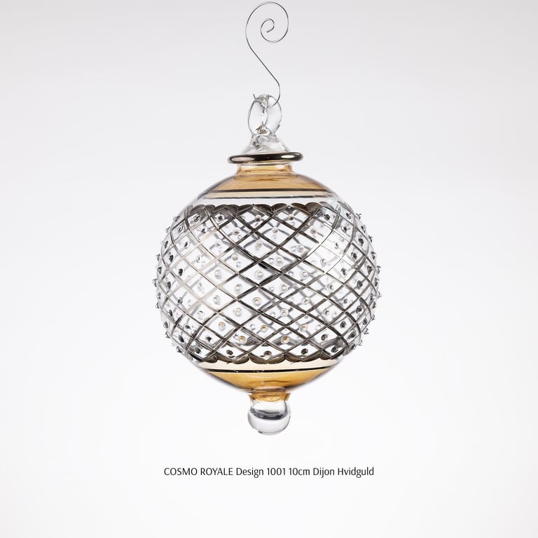 JULEKUGLE DESIGN 1001 DIJON MED HVIDGULD billede 3