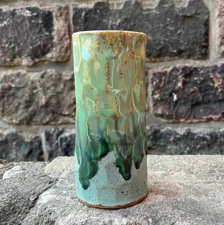 Vase, facetskåret 