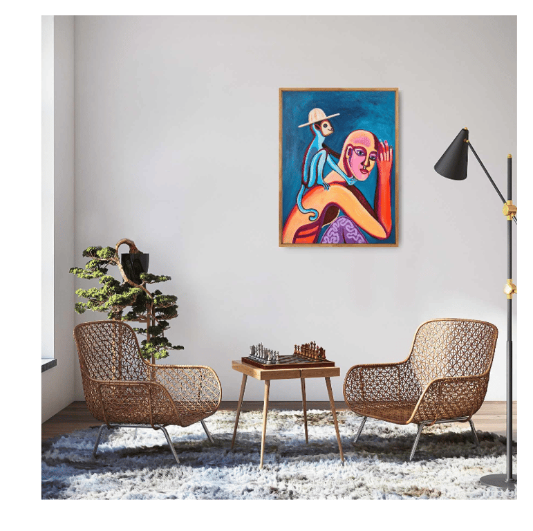 The fool with no hair - 60x80 cm billede 3