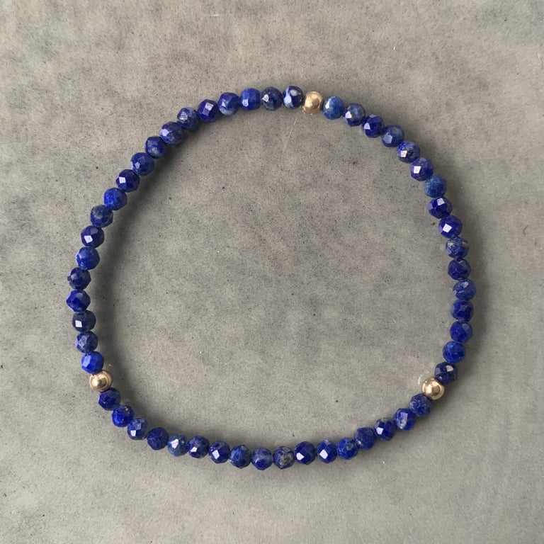 Lapis lazuli armbånd 3mm