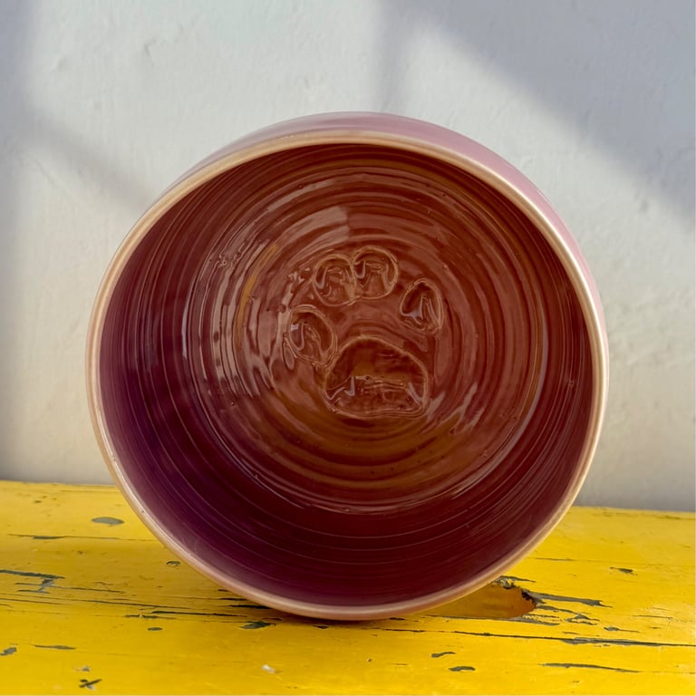 Hundeskål lille gammelrosa 