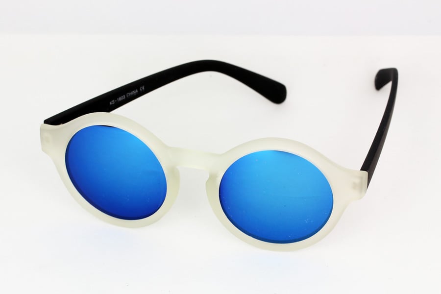 Matt-durchsichtige Sonnenbrille, verspiegelt