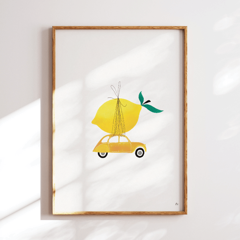 Citröen med citron – plakat billede 3