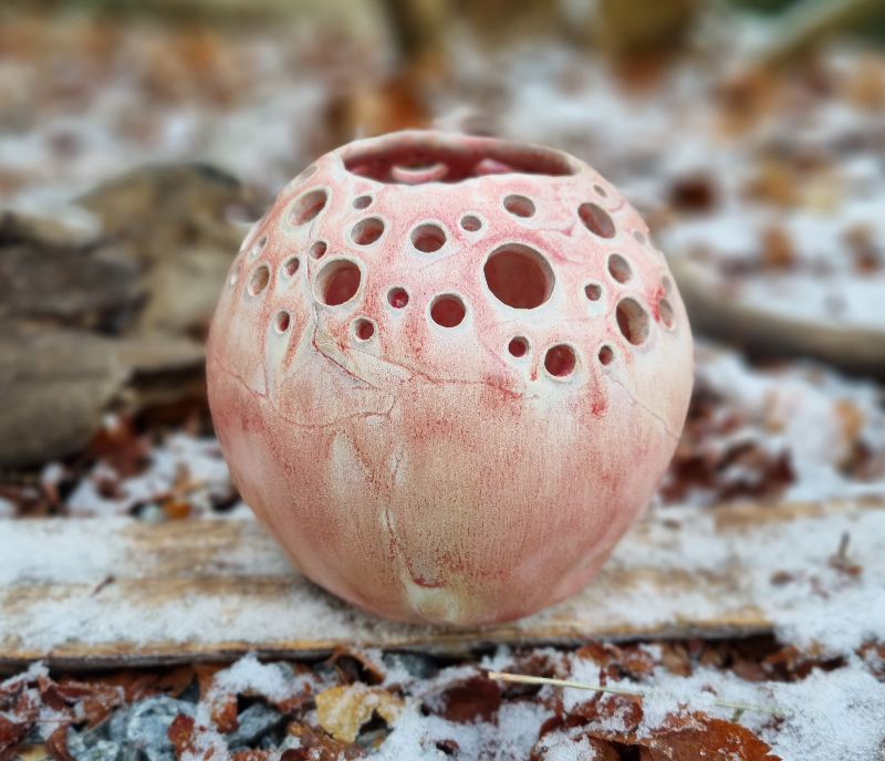 Lille kuglevase/lyskugle, diameter 9 cm