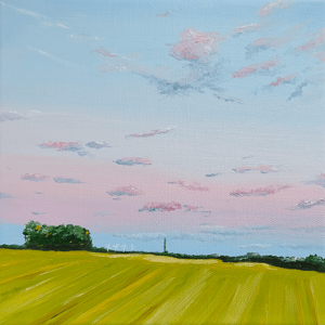 Mark og solnedgang. 20*20 – produktbillede