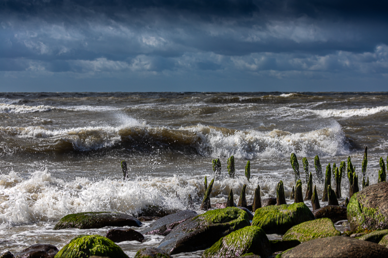 Storm over Gedser odde en smuk efterårsdag