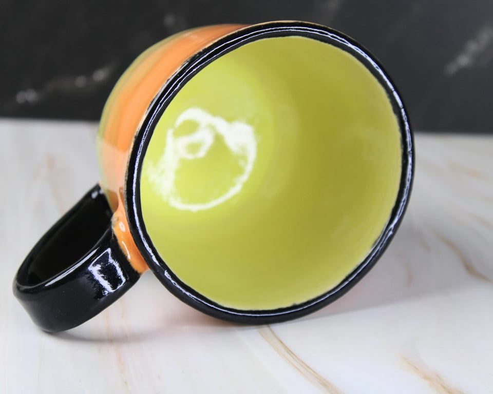 Krus - gul, orange og sort billede 2