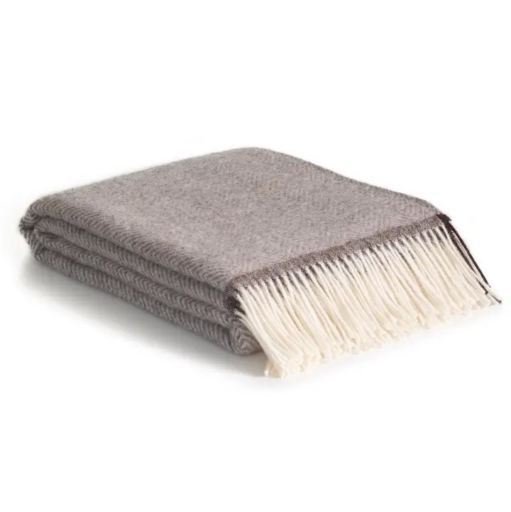 Uldplaid - Denver Beige 200 x 140 cm. billede 3