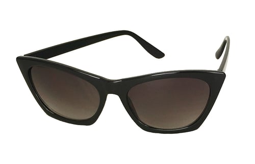 Schwarze eckige Katzenaugen-Sonnenbrille (2)
