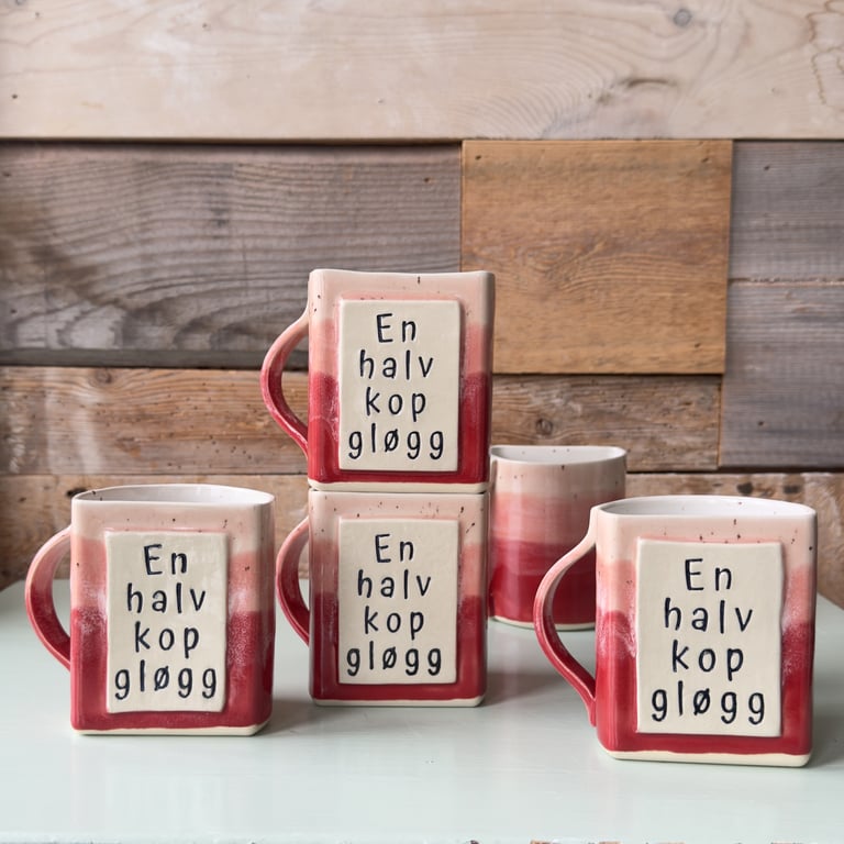 En halv kop gløgg, lyserød, pink, rød billede 4