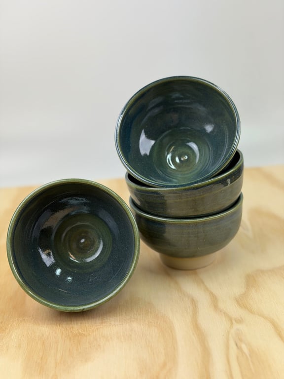 Grøn Metallisk Skål - Ø 11 cm (4 ens)