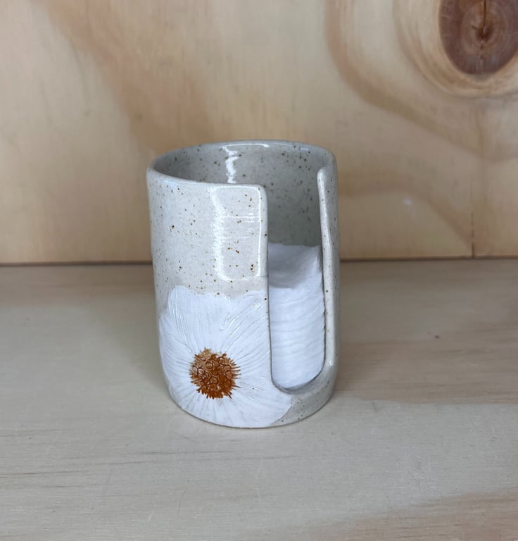 Beholder til vatrondeller hvid