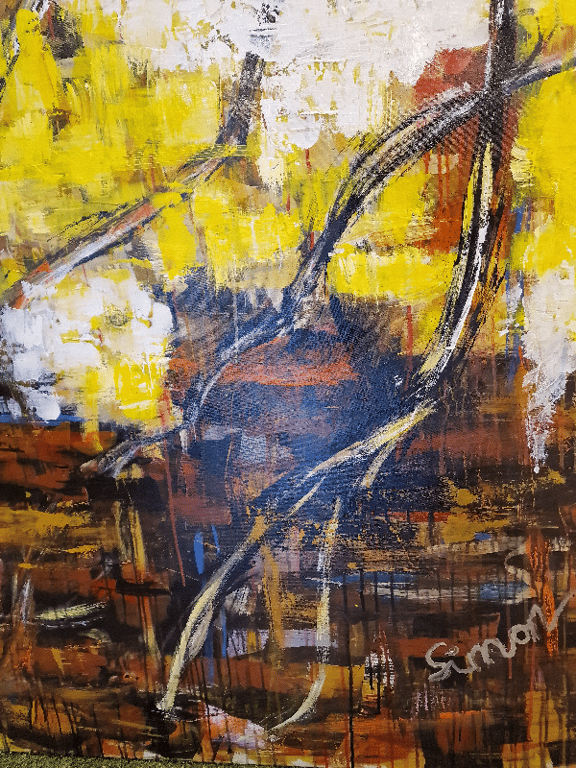 #1187 Maleri 100X150cm SOLD billede 4