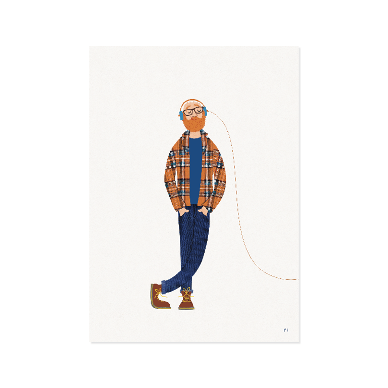 Stille efterår – rødt skæg – plakat