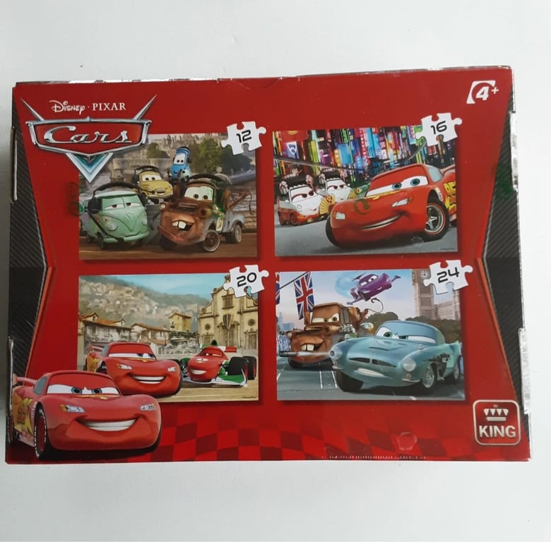 Puslespil Cars uåbnet 12, 16, 20 og 24 brikker