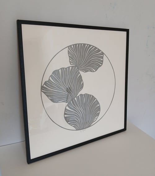 50x50cm papercut, Indrammet 