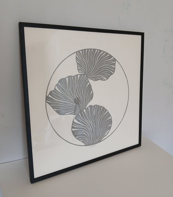 50x50cm papercut, Indrammet  billede 2