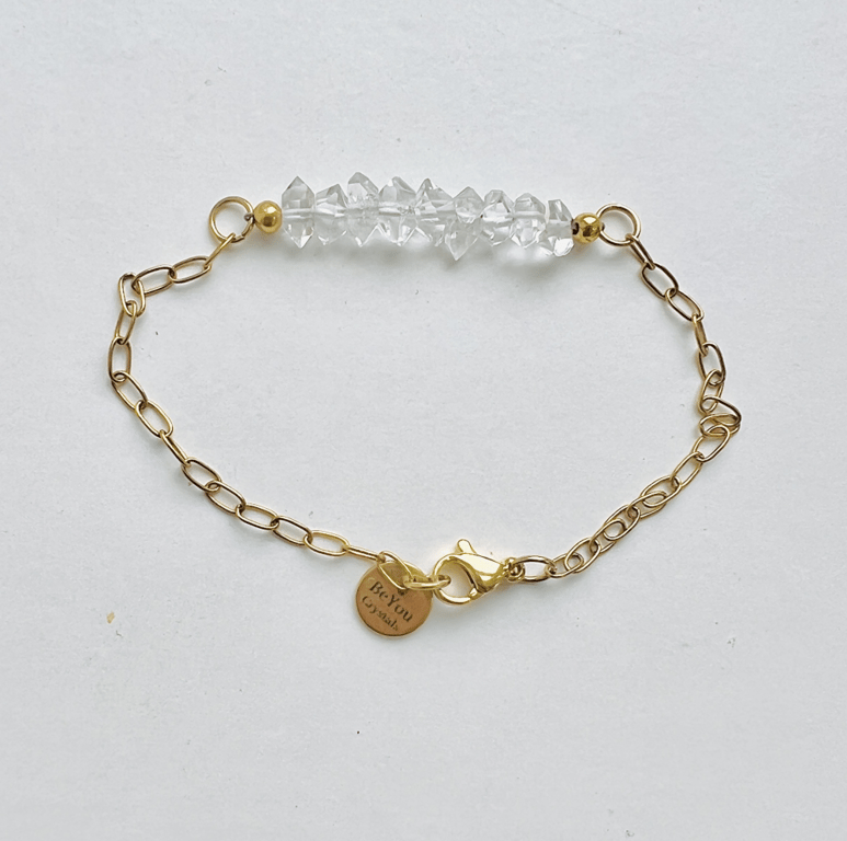 Armbånd med Herkimer diamanter billede 3