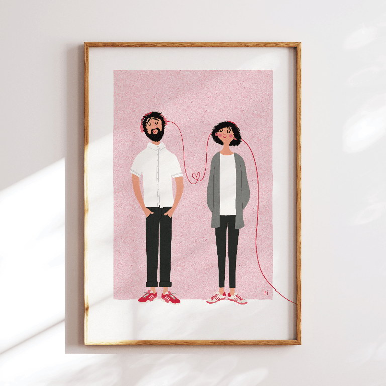 Hjertelyd – sort hår – plakat billede 3