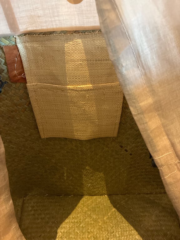 Kurvetaske - bastvævet  billede 3