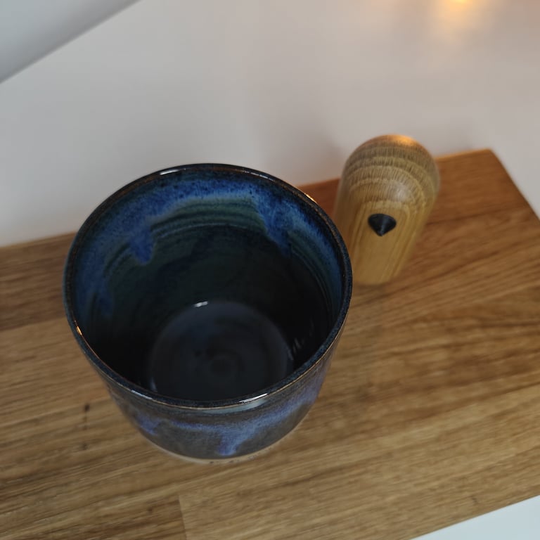 Havblå KAFFE kop billede 2