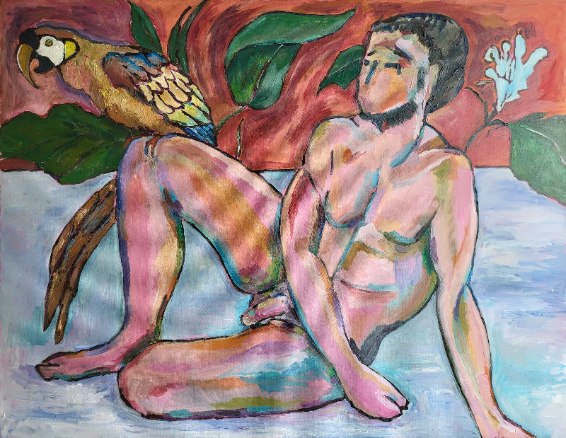 Qroquis - akryl på lærred - 70 x 90 cm 