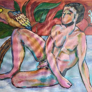 Qroquis - akryl på lærred - 70 x 90 cm  – produktbillede