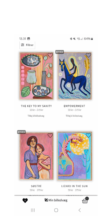 The key to my sanity 50x60 cm billede 2