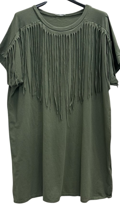 Maya cotton Tunic/dress. Kaki. Onesize 36-46. (2)