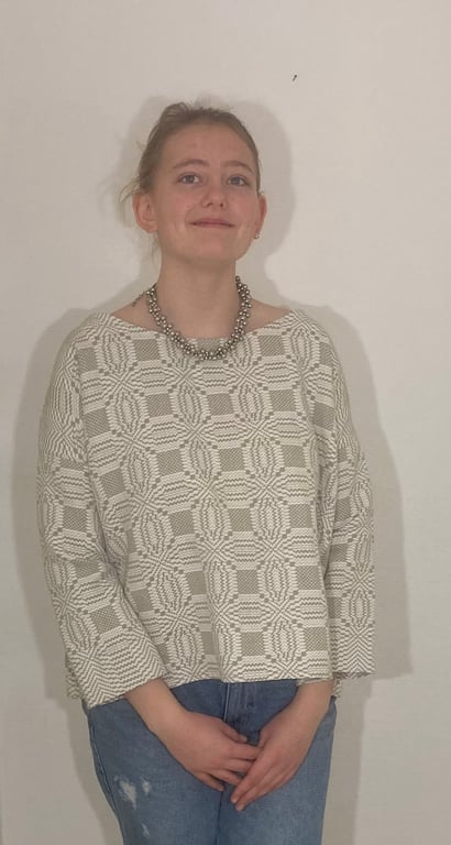 Anna-bluse i sart mønster billede 6