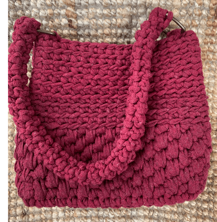 Mørk Bordeaux skuldertaske i model IRIS billede 2
